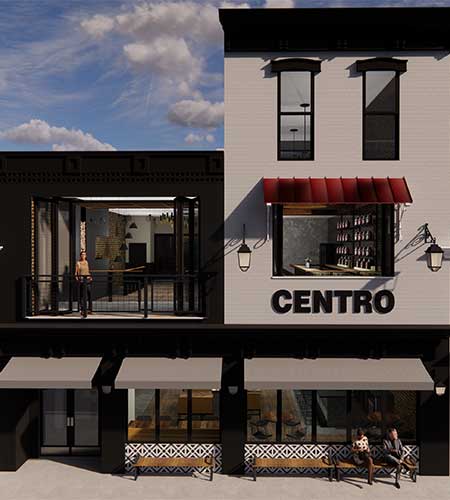 Centro Restaurant designed by Cahill Studio